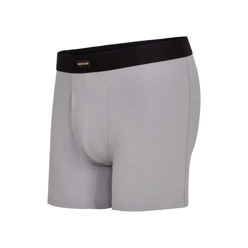 Wrangler 10-pack Comfort Cotton Rustler Boxer Briefs Men's L Blue Gray Charcoal